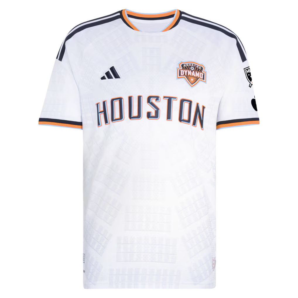 Houston Dynamo FC Jersey – MLS adidas Archive Authentic MD Anderson – White (USA Sourced) by Adidas