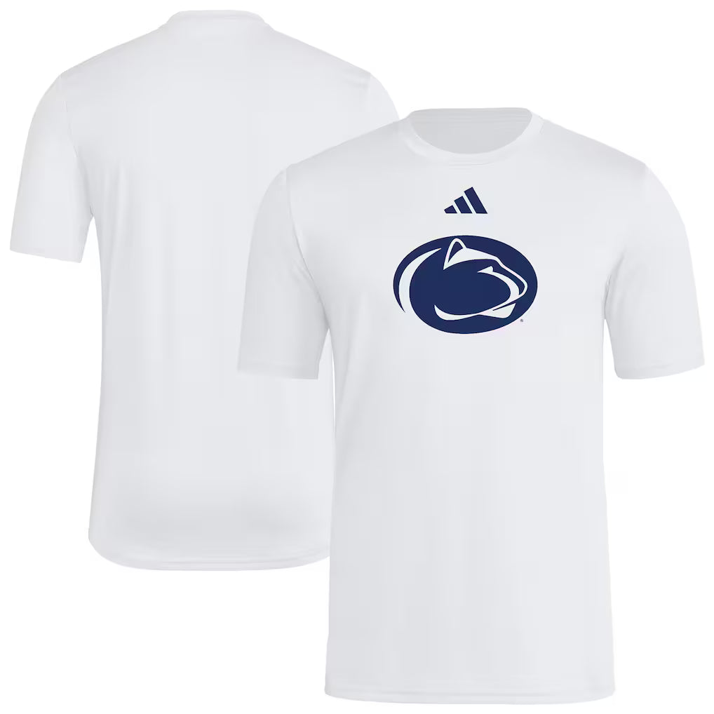 Penn State Nittany Lions T-Shirt - NCAA adidas Primary Logo Polyester – White (USA Sourced)