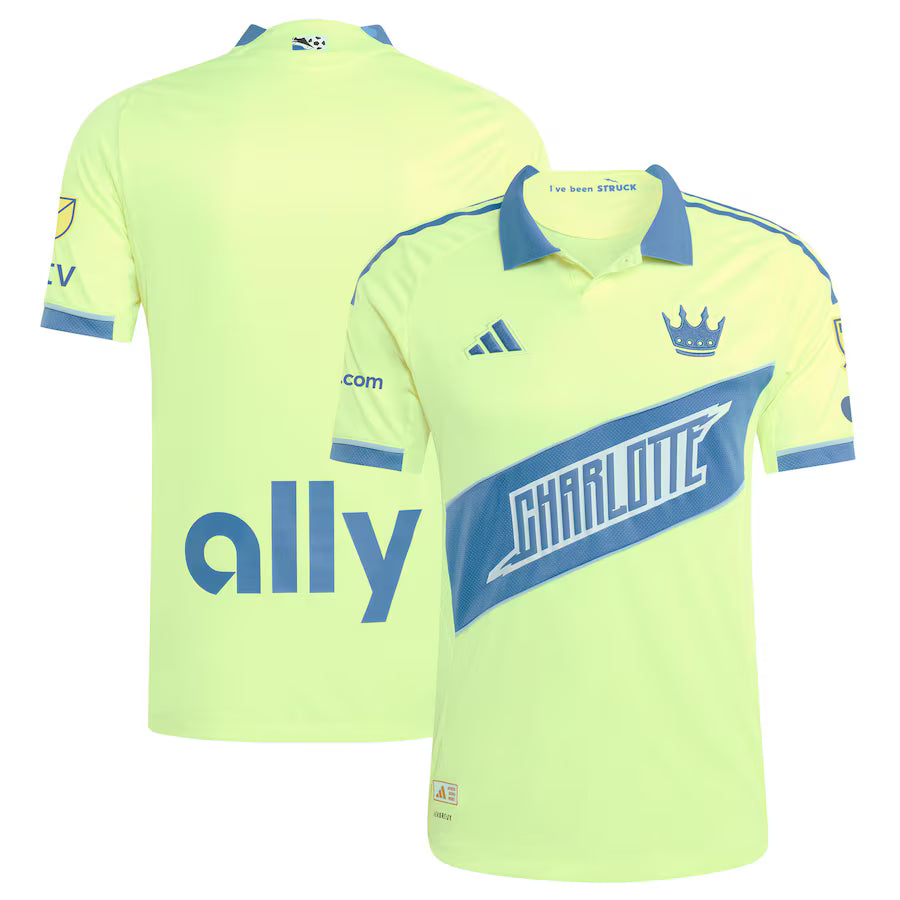 Charlotte FC MLS adidas 2025 Third Authentic Jersey – Yellow (USA Stock) - UKASSNI