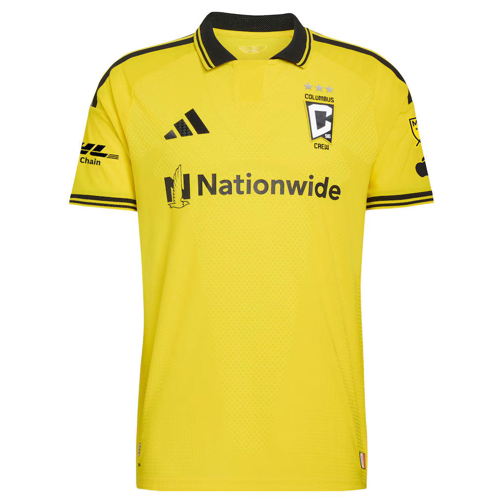 Columbus Crew MLS adidas 2026 The Crafted for Excellence Kit On-Field Authentic Patch Jersey – Yellow (USA Stock) - UKASSNI
