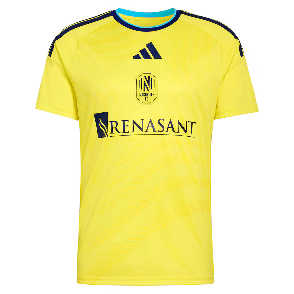 Nashville SC MLS adidas The Reverb Kit Replica Jersey – Yellow (USA Stock) - UKASSNI