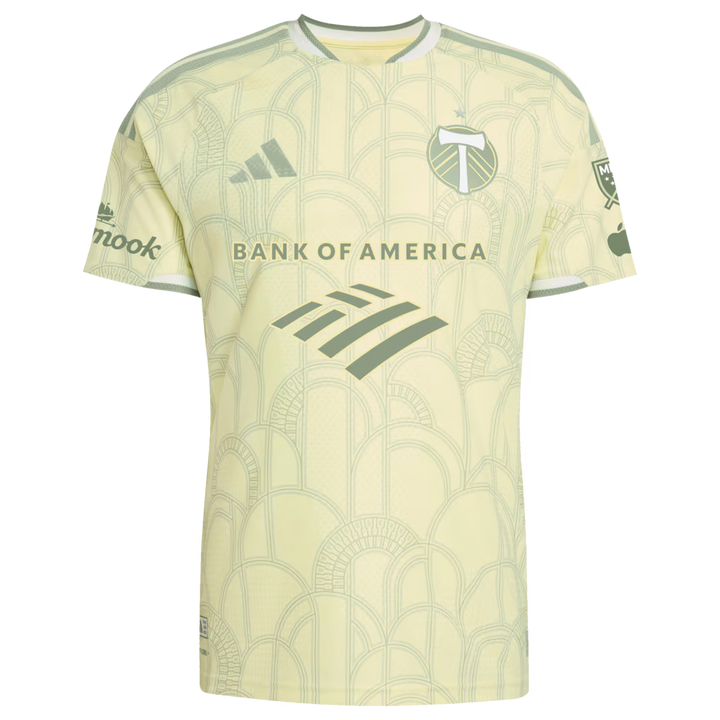 Portland Timbers MLS adidas 2026 Civic Stadium Kit On-Field Authentic Patch Jersey – Yellow (USA Stock) by Adidas