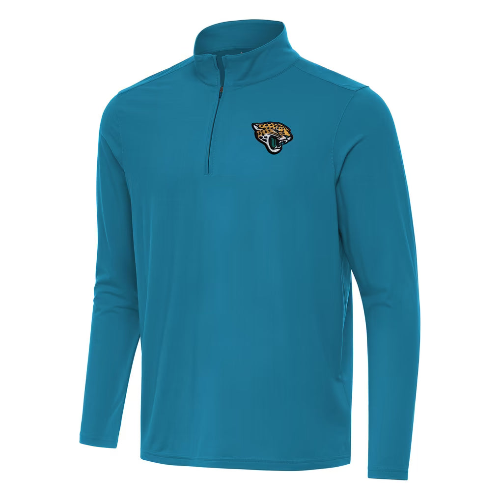 Jacksonville Jaguars Quarter-Zip Pullover Top – NFL Antigua Intent – Teal (USA Sourced)