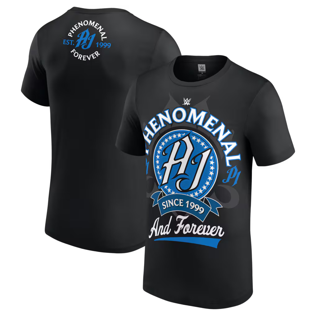 AJ Styles WWE Phenomenal T-Shirt – Black – (USA Stock)