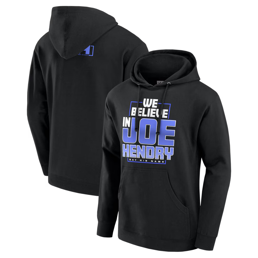 Joe Hendry WWE We Believe In Joe Hendry Hoodie – Black (USA Stock)