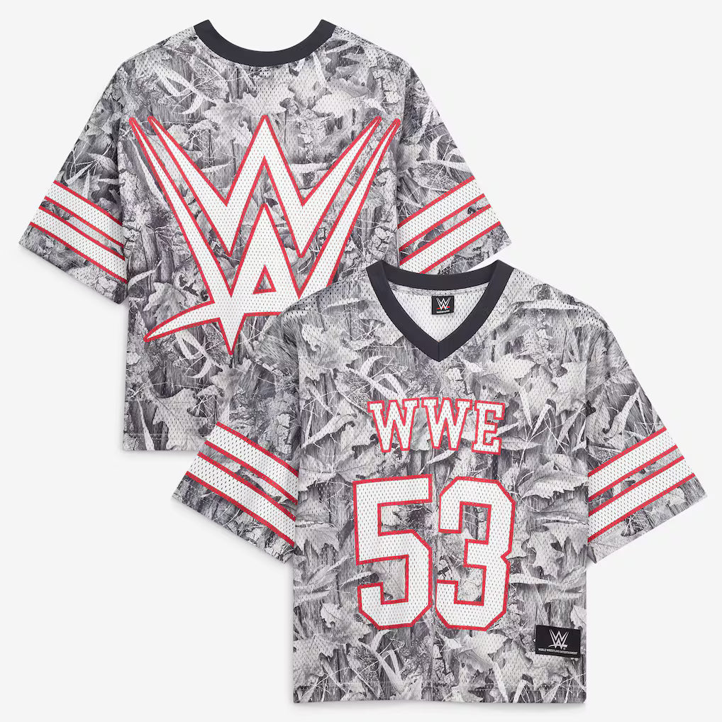 WWE Mesh V-Neck Jersey – ID Supply Fashion Sublimated Print – Camo (USA Sourced)