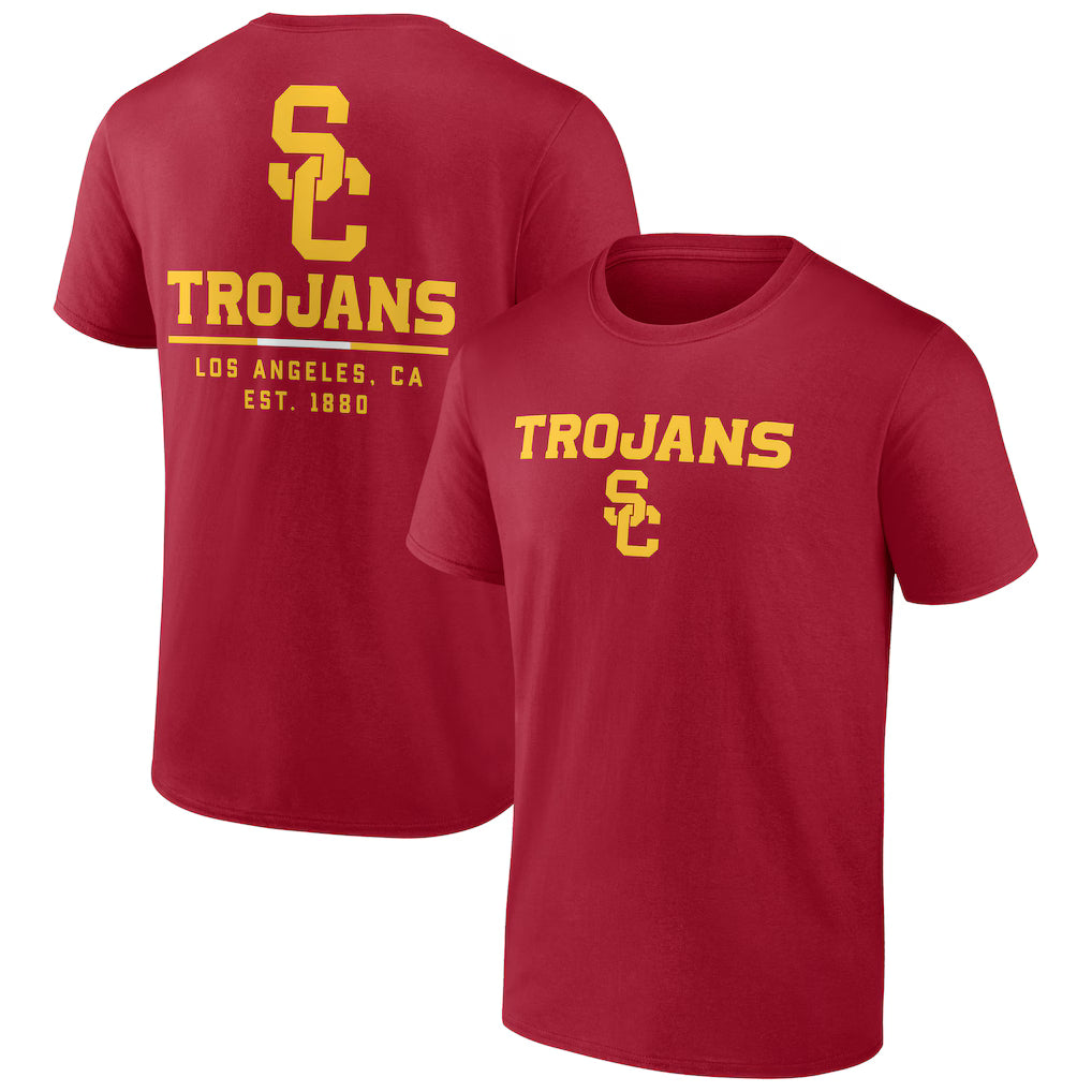 USC Trojans Game Day T-Shirt – NCAA Screen Print Design – Cardinal (USA Sourced) by Fanatics Branded