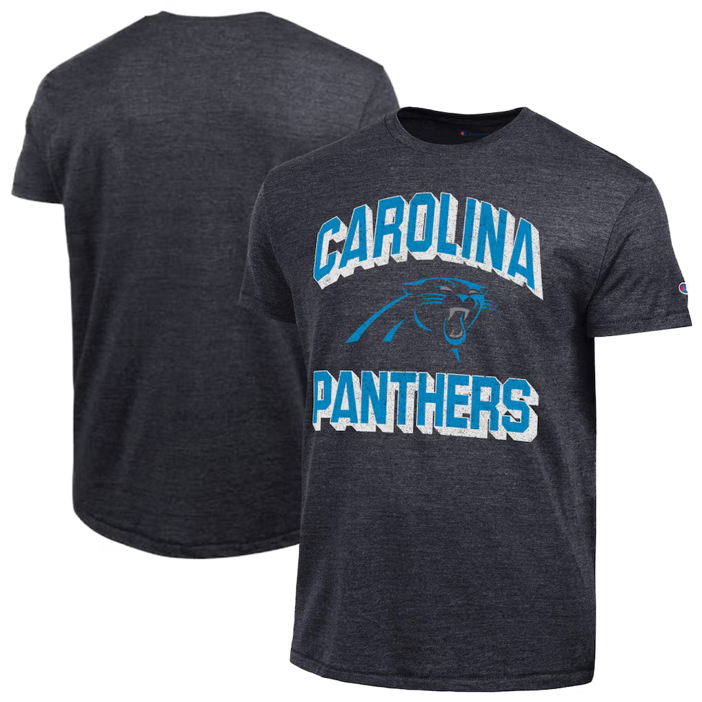 Carolina Panthers NFL Champion Ultimate Tri-Blend T-Shirt - Black (USA Stock) - UKASSNI