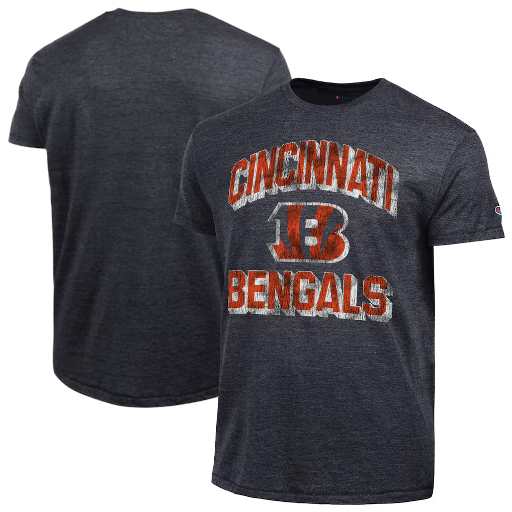 Cincinnati Bengals NFL Champion Ultimate Tri-Blend T-Shirt - Black (USA Stock) - UKASSNI