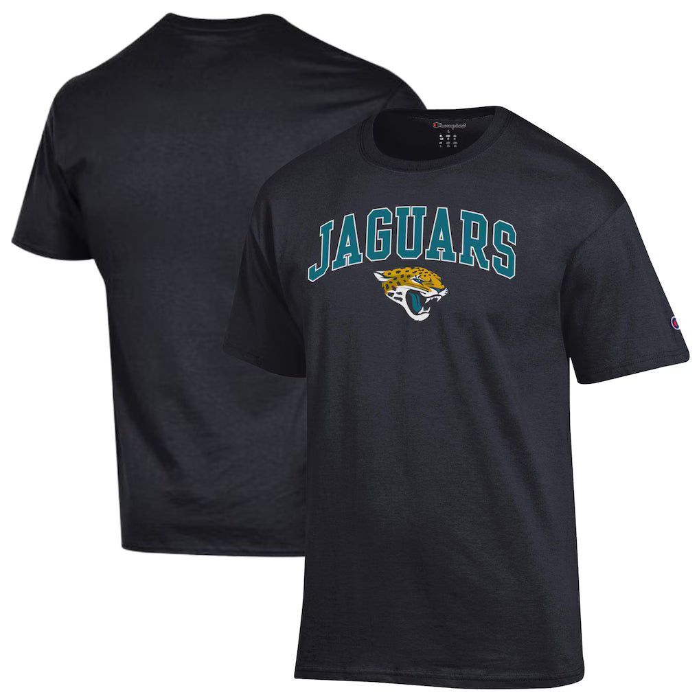 Jacksonville Jaguars NFL Champion Arch Over Logo T-Shirt – Black – (USA Stock)