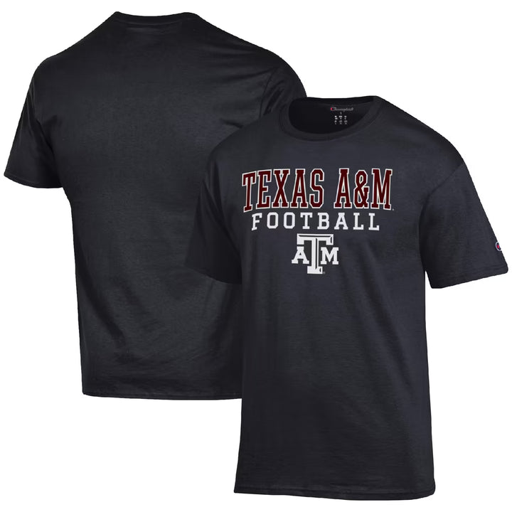 Texas A&amp;M Aggies T-Shirt – NCAA Champion Football Stack – 3 Colours (USA Sourced)