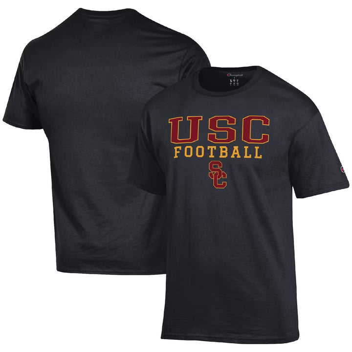 USC Trojans T-Shirt – NCAA Champion Football Stack – 4 Colours (USA Sourced)