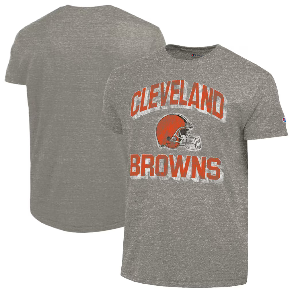 Cleveland Browns NFL Champion Ultimate Tri-Blend T-Shirt - Charcoal (USA Stock) - UKASSNI
