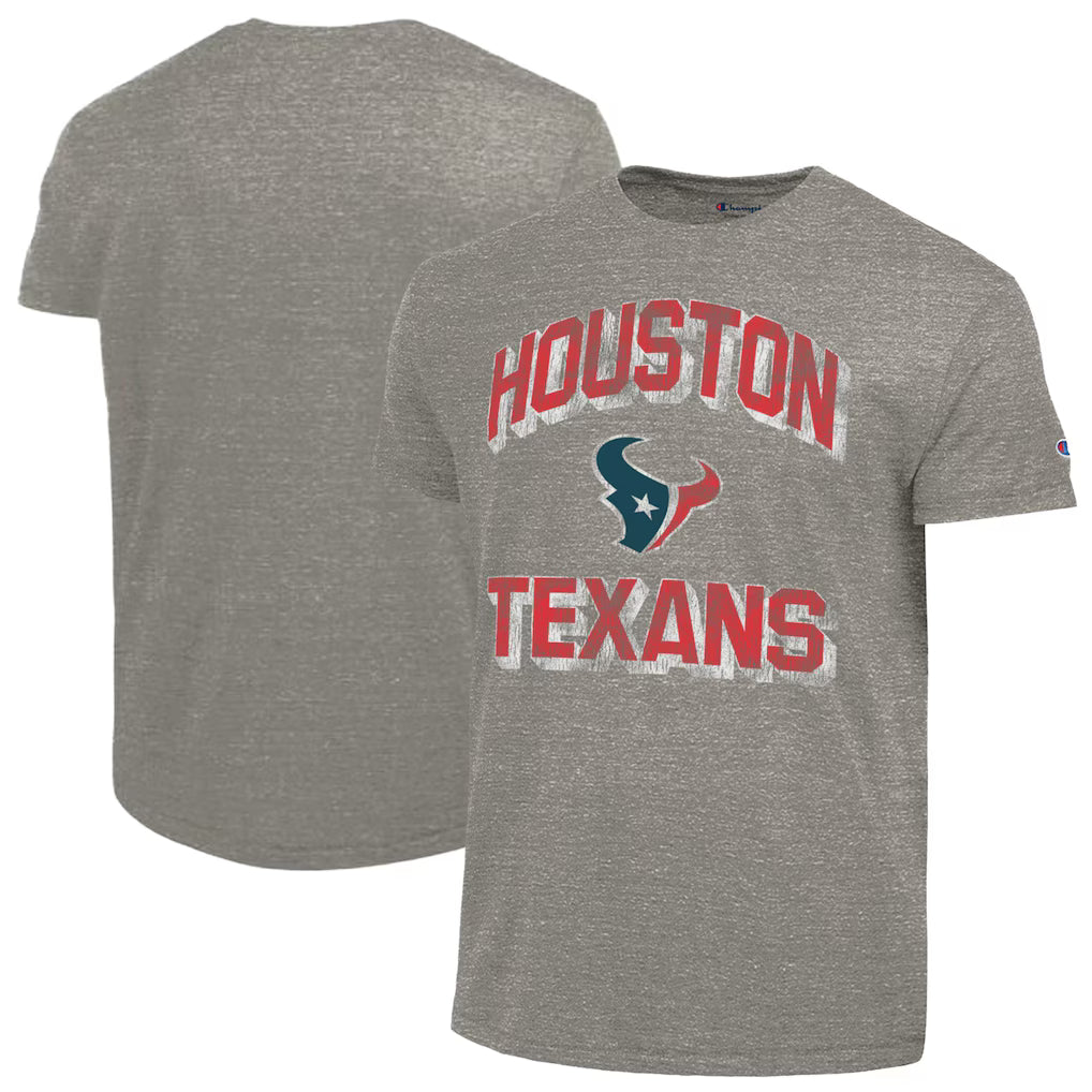 Houston Texans NFL Champion Ultimate Tri-Blend T-Shirt – Charcoal (USA Stock) - UKASSNI