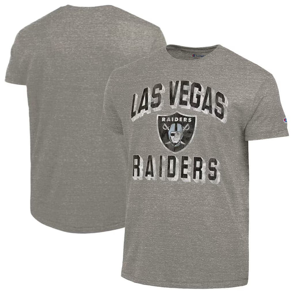 Las Vegas Raiders NFL Champion Ultimate Tri-Blend T-Shirt - Charcoal (USA Stock) - UKASSNI