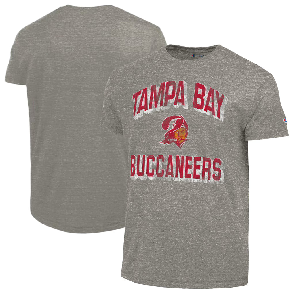 Tampa Bay Buccaneers NFL Champion Ultimate Tri-Blend T-Shirt - Charcoal (USA Stock) - UKASSNI