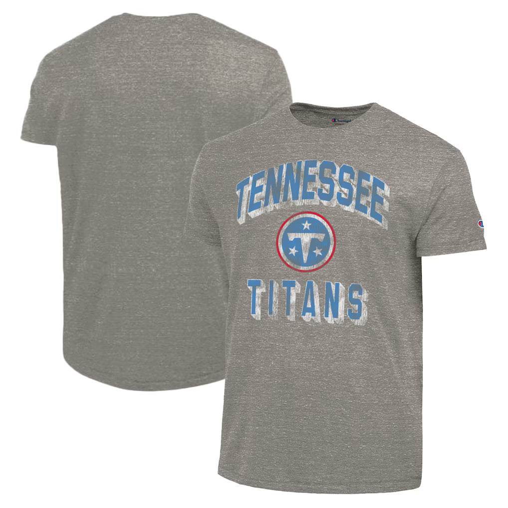 Tennessee Titans NFL Champion Ultimate Tri-Blend T-Shirt – Charcoal (USA Stock) - UKASSNI