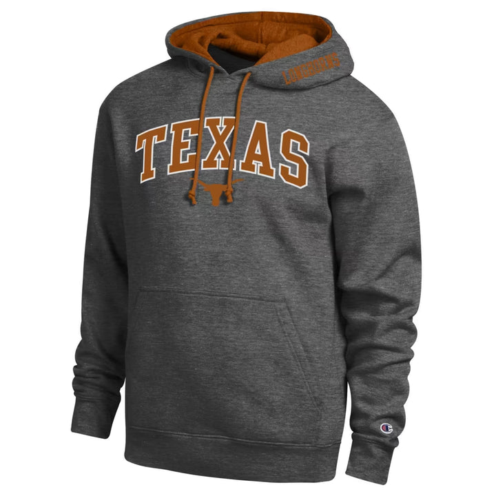 Texas Longhorns Hoodie – NCAA Champion Arch Tackle Twill – 3 Colours (USA Sourced)