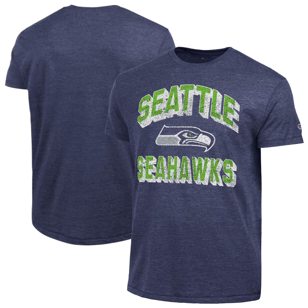 Seattle Seahawks NFL Champion Ultimate Tri-Blend T-Shirt – College Navy (USA Stock)