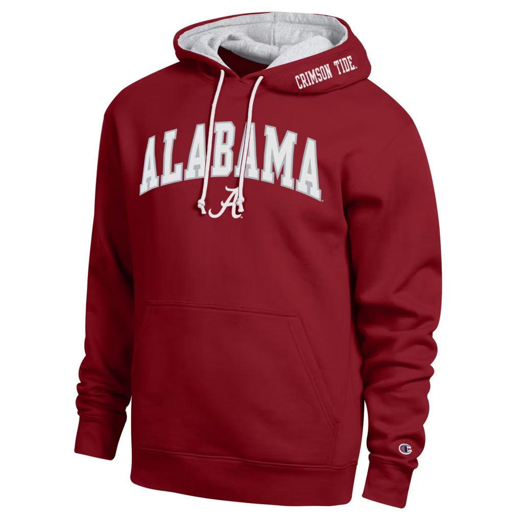Alabama Crimson Tide Hoodie – NCAA Champion Arch Tackle Twill – 4 Colours (USA Sourced)