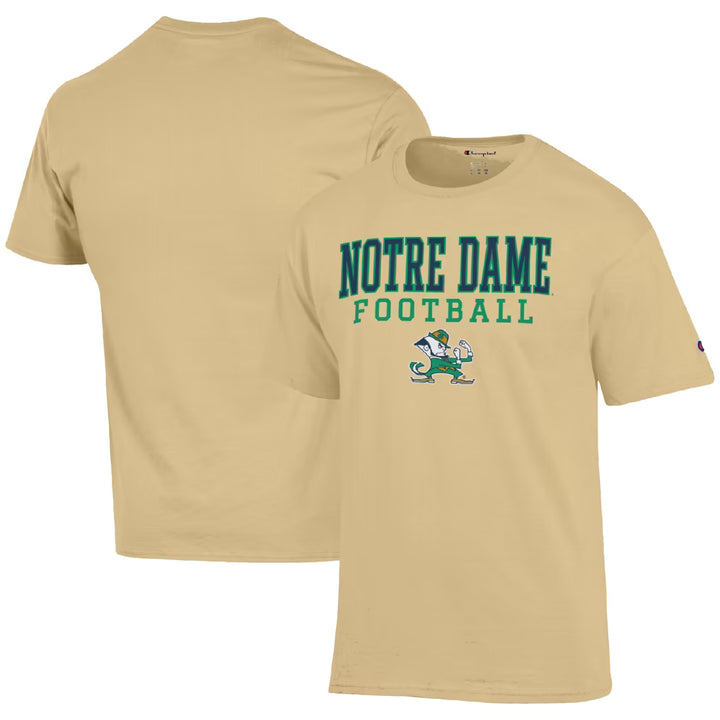 Notre Dame Fighting Irish T-Shirt – NCAA Champion Football Stack – 4 Colours (USA Sourced)