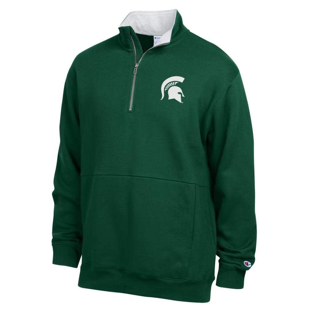 Michigan State Spartans Quarter-Zip Pullover – NCAA Champion Fleece – 5 Colours (USA Sourced)