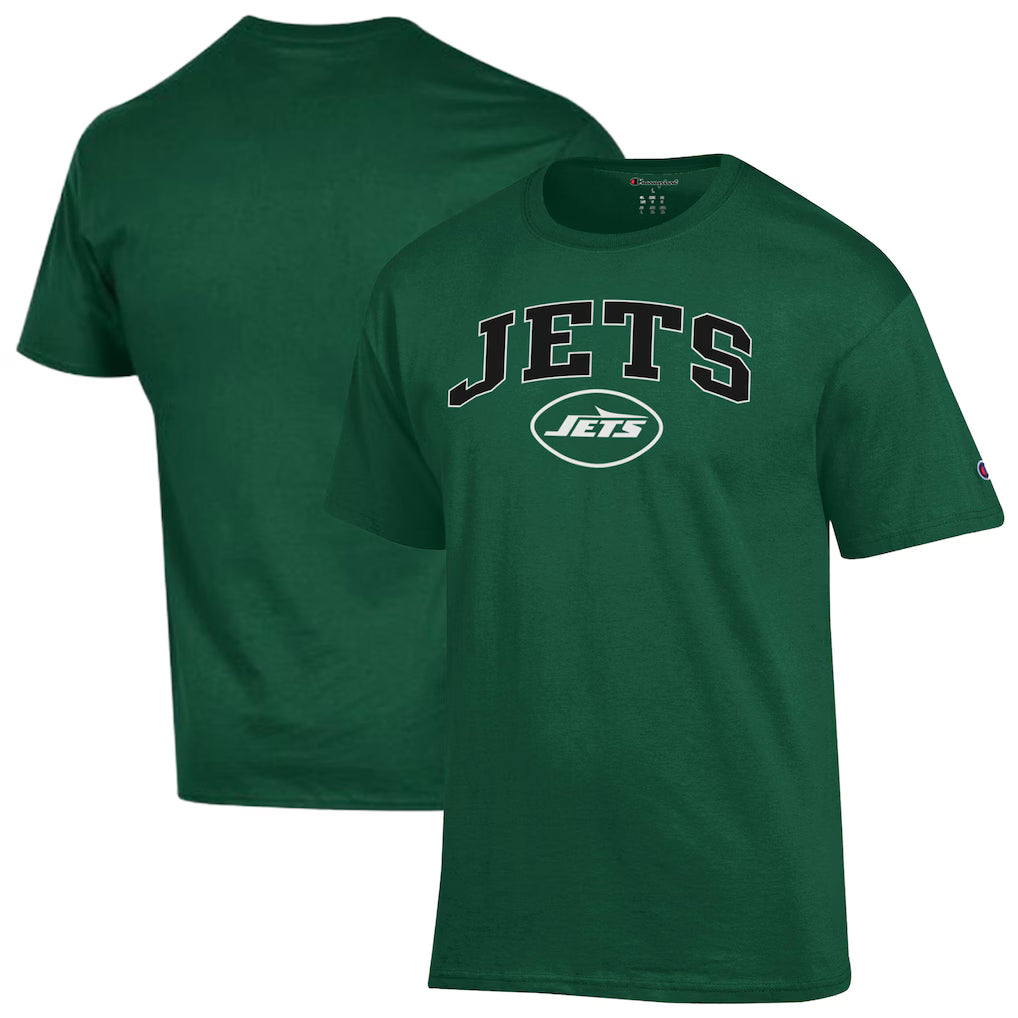 New York Jets NFL Champion Arch Over Logo T-Shirt – Green – (USA Stock) - UKASSNI