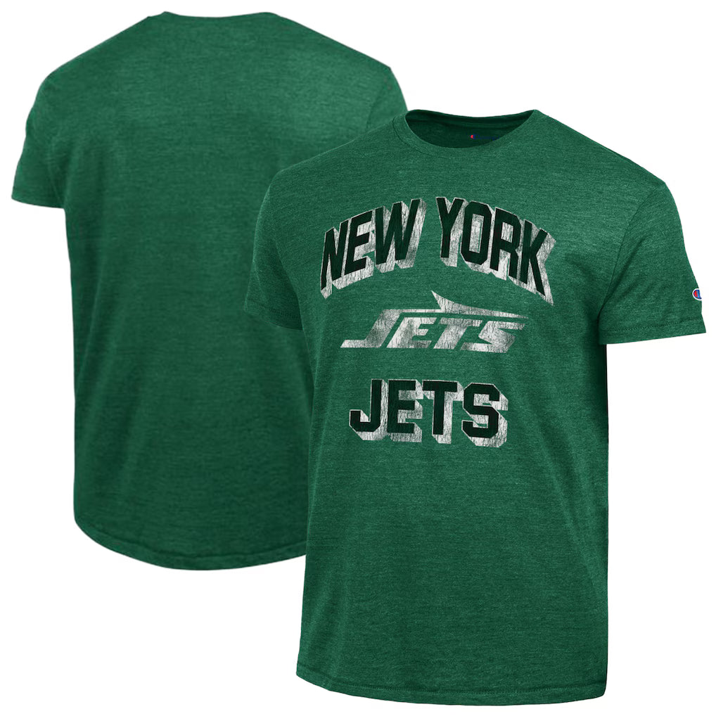 New York Jets NFL Champion Ultimate Tri-Blend T-Shirt – Green (USA Stock) - UKASSNI