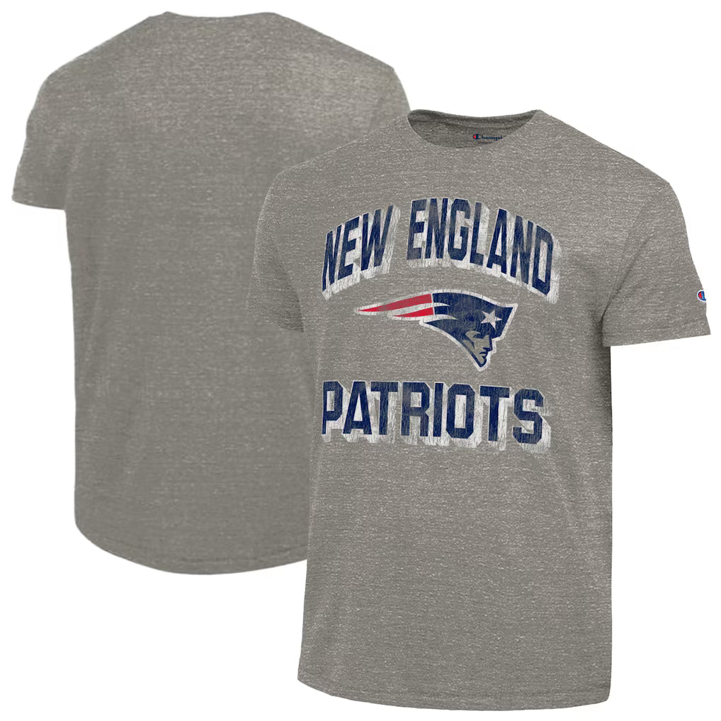 New England Patriots NFL Champion Ultimate Tri-Blend T-Shirt – Heather Charcoal (USA Stock)