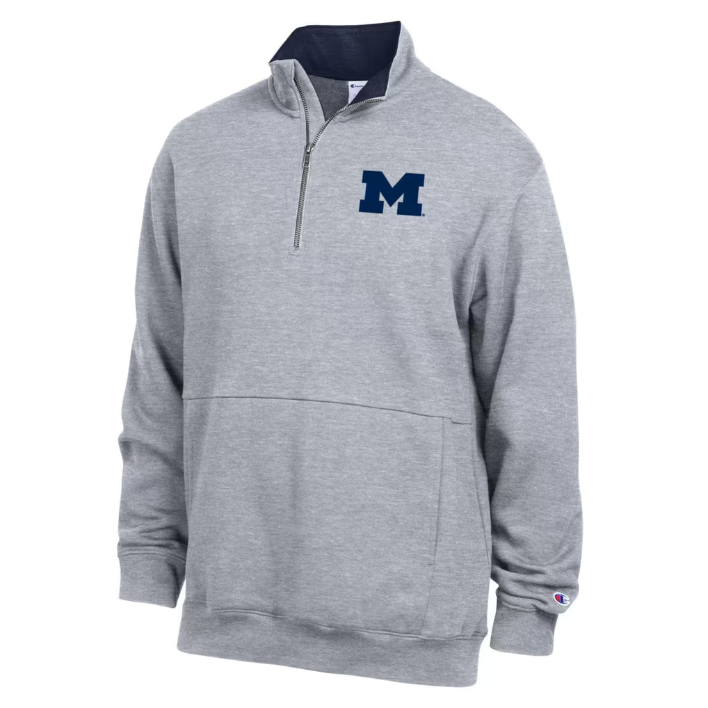 Michigan Wolverines Quarter-Zip Pullover – NCAA Champion Fleece – 4 Colours (USA Sourced)