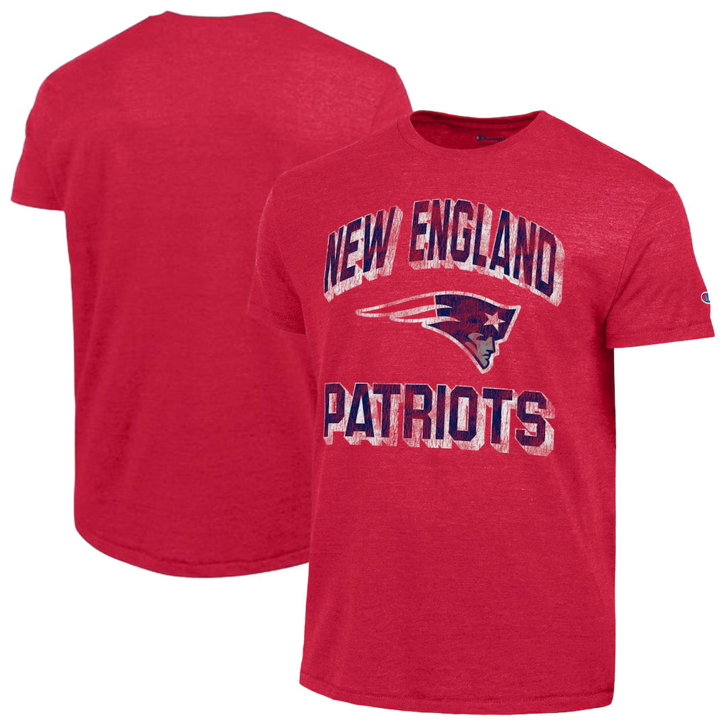 New England Patriots NFL Champion Ultimate Tri-Blend T-Shirt – Heather Red (USA Stock)