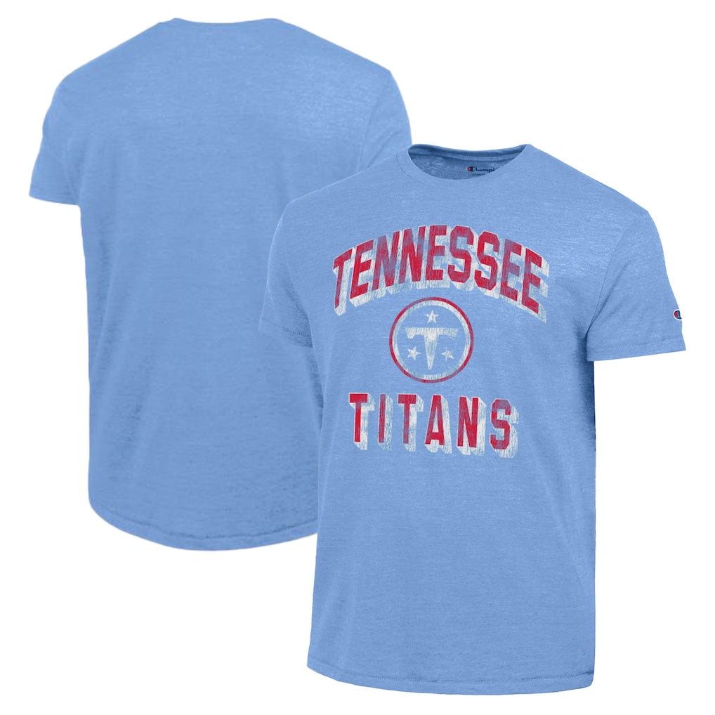 Tennessee Titans NFL Champion Ultimate Tri-Blend T-Shirt – Light Blue (USA Stock) - UKASSNI