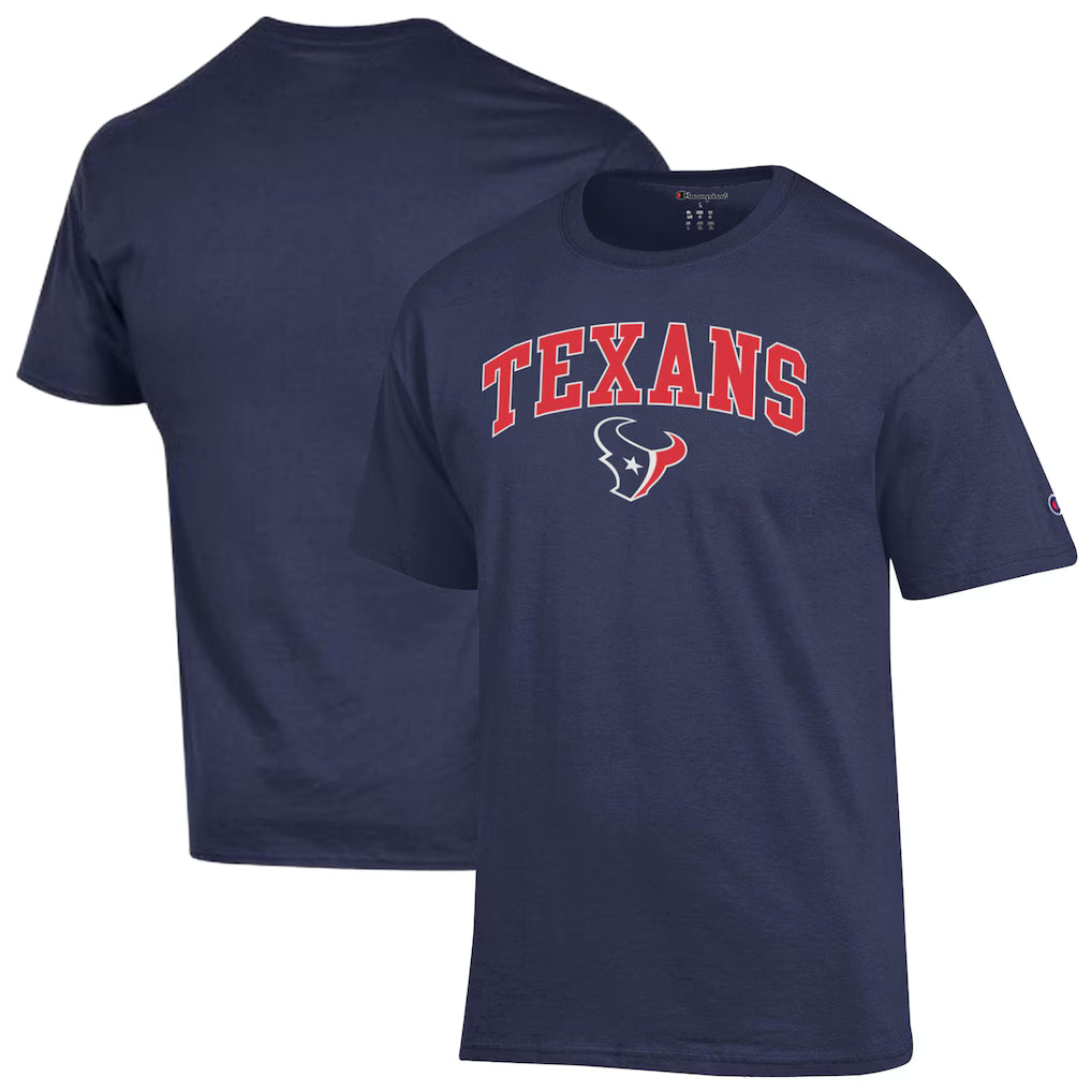 Houston Texans NFL Champion Arch Over Logo T-Shirt – Navy – (USA Stock)