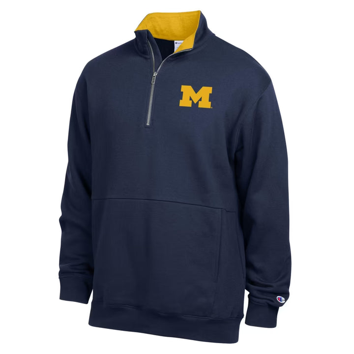 Michigan Wolverines Quarter-Zip Pullover – NCAA Champion Fleece – 4 Colours (USA Sourced)