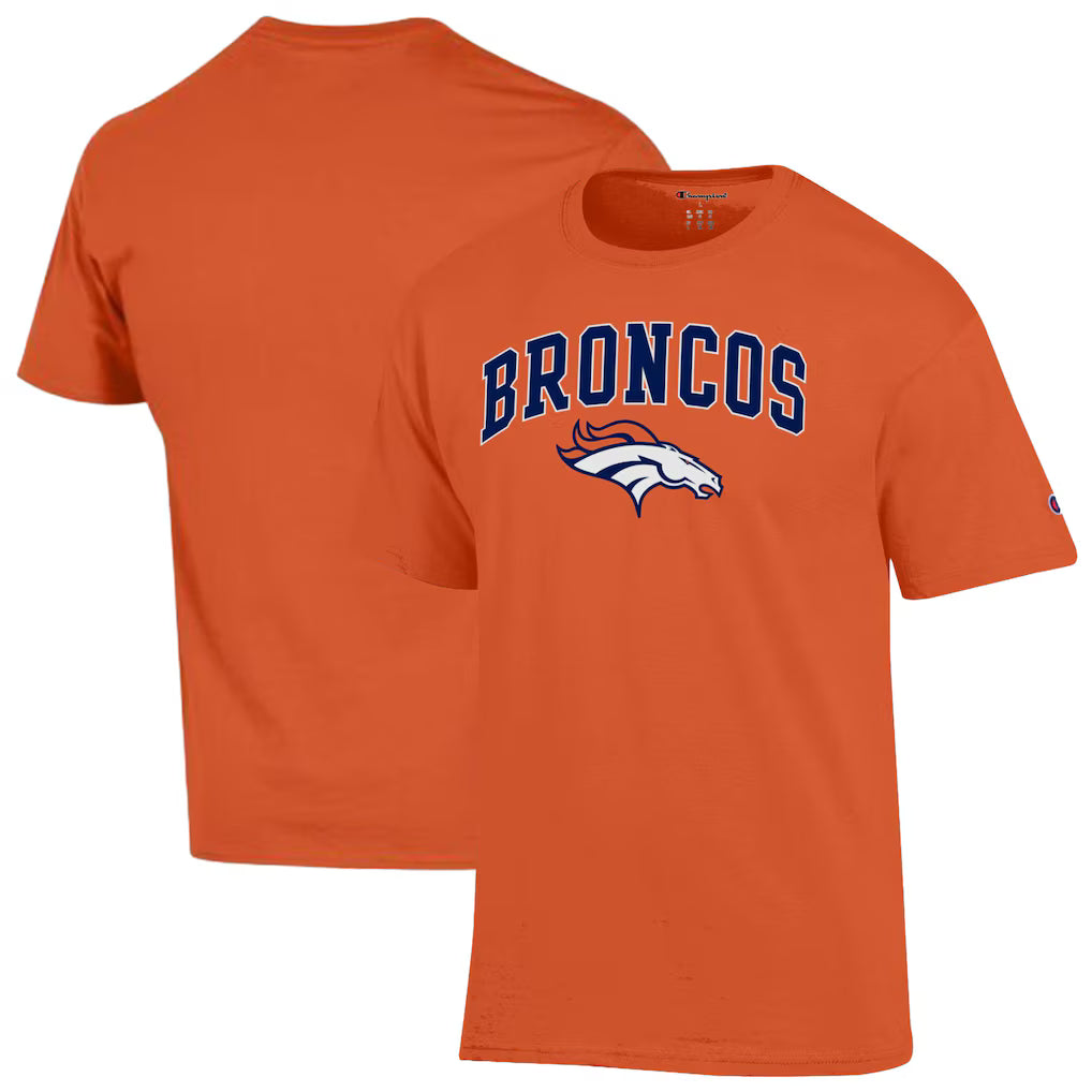 Denver Broncos NFL Champion Arch Over Logo T-Shirt – Orange – (USA Stock)
