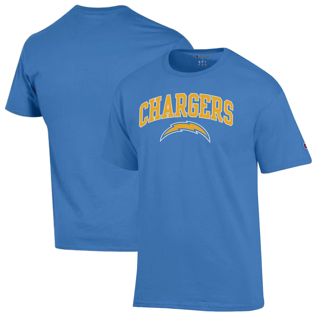 Los Angeles Chargers NFL Champion Arch Over Logo T-Shirt – Powder Blue – (USA Stock)