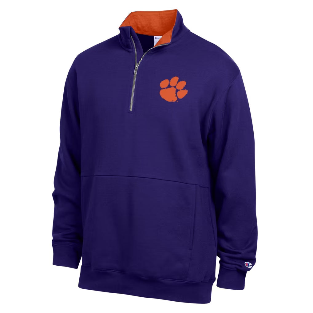 Clemson Tigers Quarter-Zip Pullover – NCAA Champion Fleece – 5 Colours (USA Sourced)