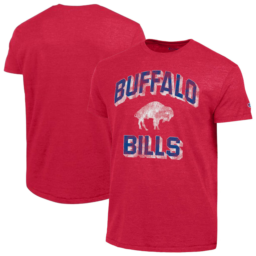 Buffalo Bills NFL Champion Ultimate Tri-Blend T-Shirt – Red (USA Stock) - UKASSNI