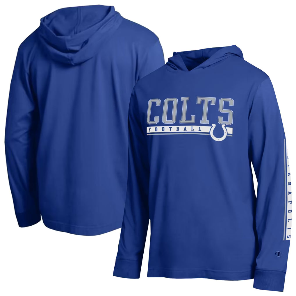 Indianapolis Colts Hooded T-Shirt – NFL Champion All Star – Royal (USA Sourced)