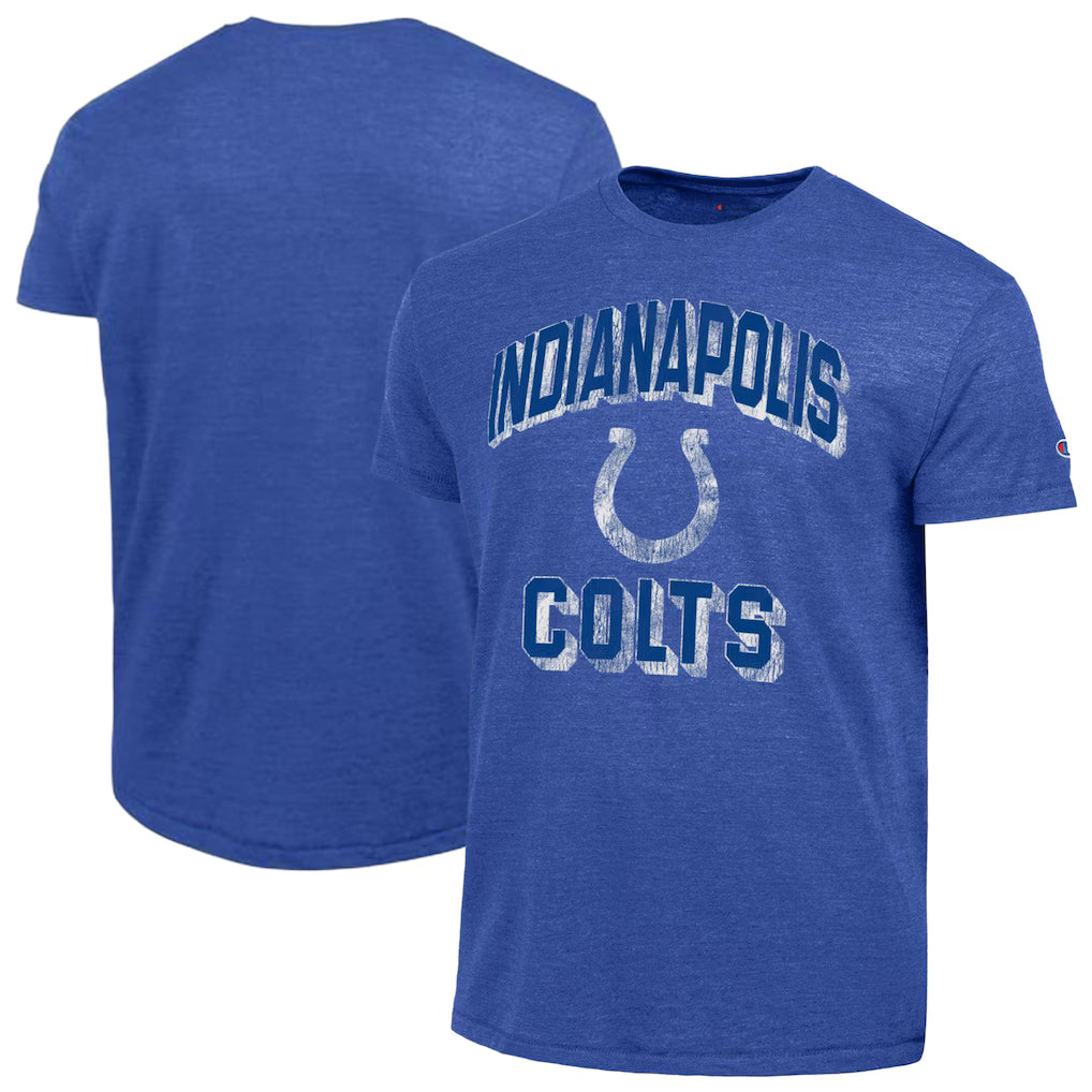 Indianapolis Colts NFL Champion Ultimate Tri-Blend T-Shirt - Royal (USA Stock) - UKASSNI