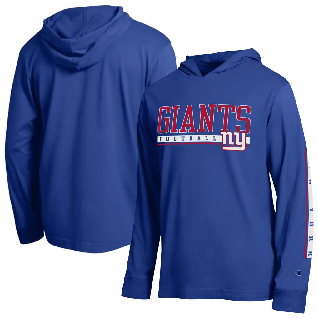 New York Giants Hooded T-Shirt – NFL Champion All Star – Royal (USA Sourced)
