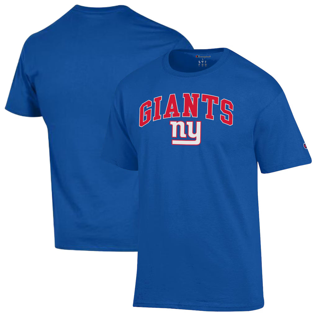 New York Giants NFL Champion Arch Over Logo T-Shirt – Royal – (USA Stock)