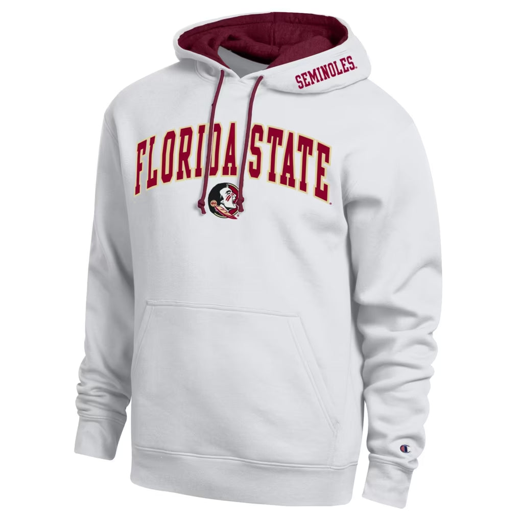 Florida State Seminoles Hoodie – NCAA Champion Arch Tackle Twill – 3 Colours (USA Sourced)