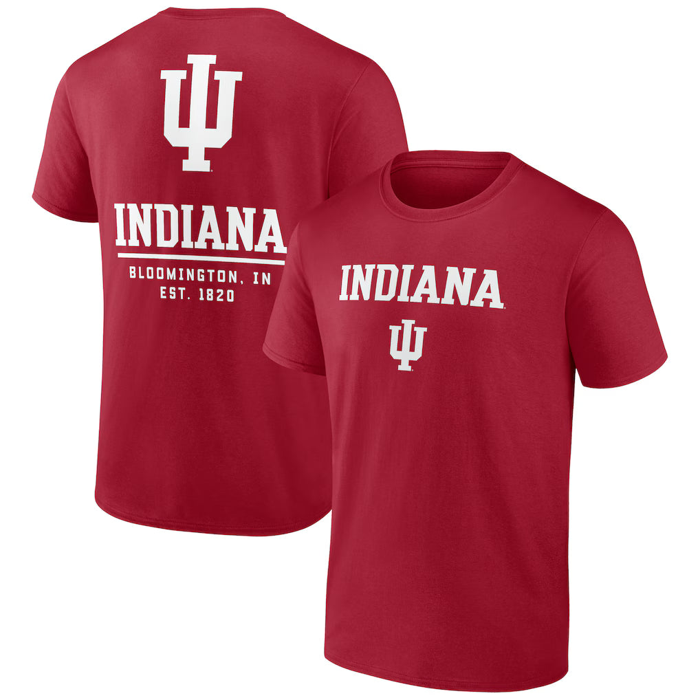 Indiana Hoosiers Game Day T-Shirt – NCAA Screen Print Design – Crimson (USA Sourced) by Fanatics Branded