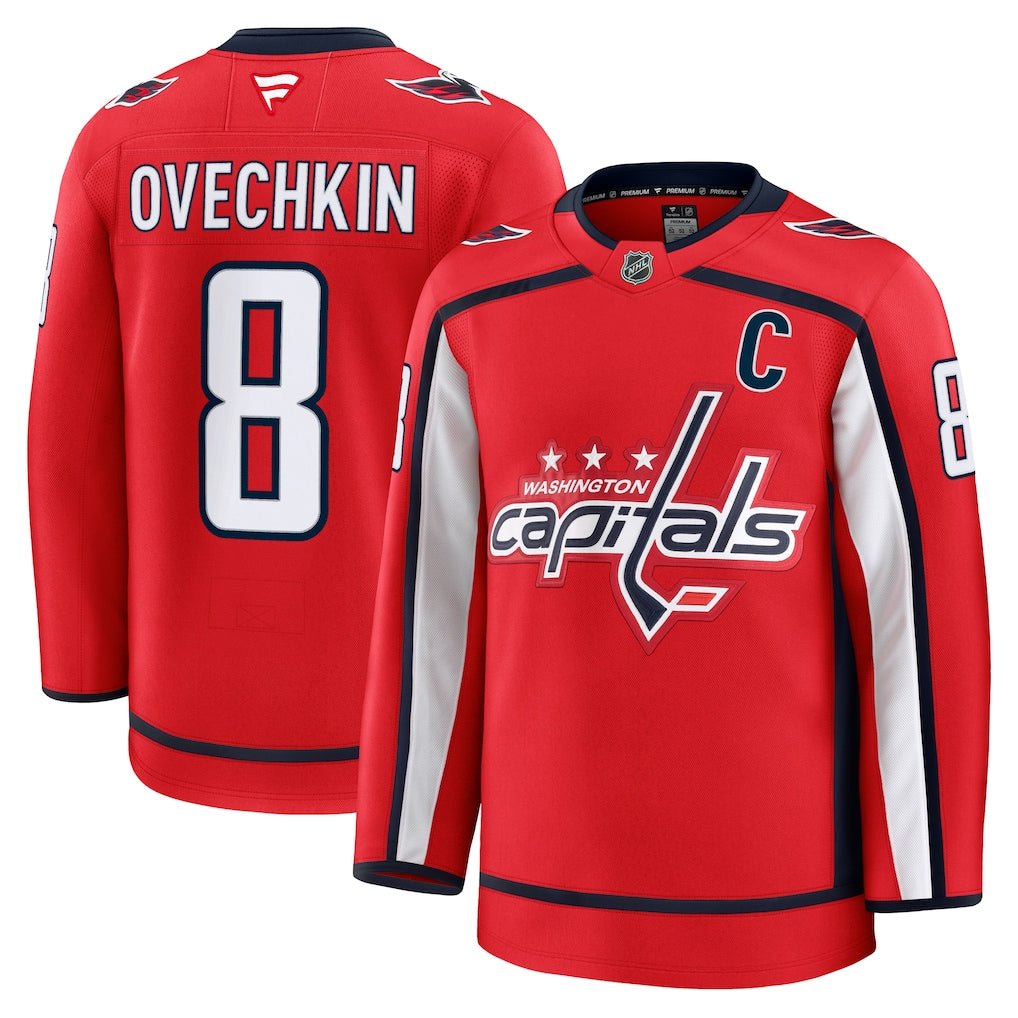 Washington Capitals NHL Alexander Ovechkin Fanatics Home Premium Jersey – Red (USA Stock) - UKASSNI