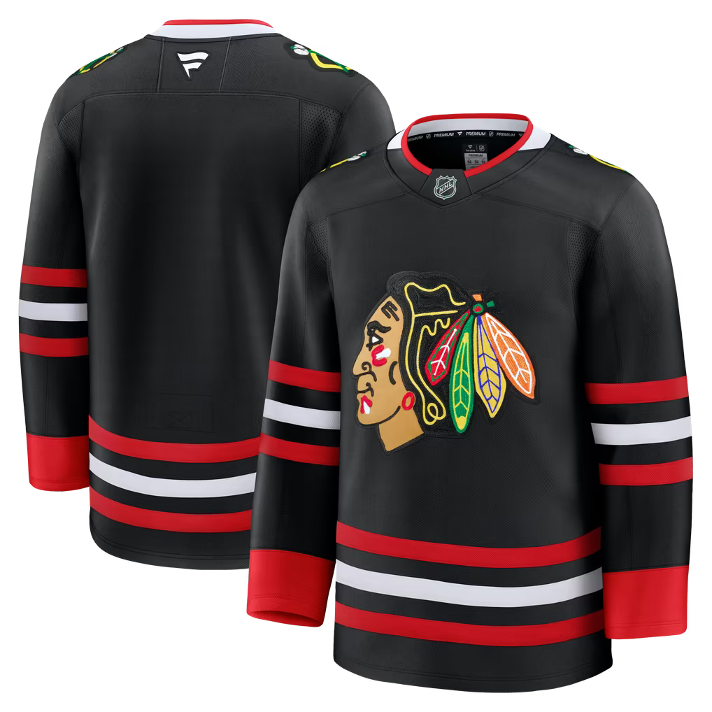 Chicago Blackhawks Jersey – NHL Fanatics Alternate Premium – Black (USA Sourced)