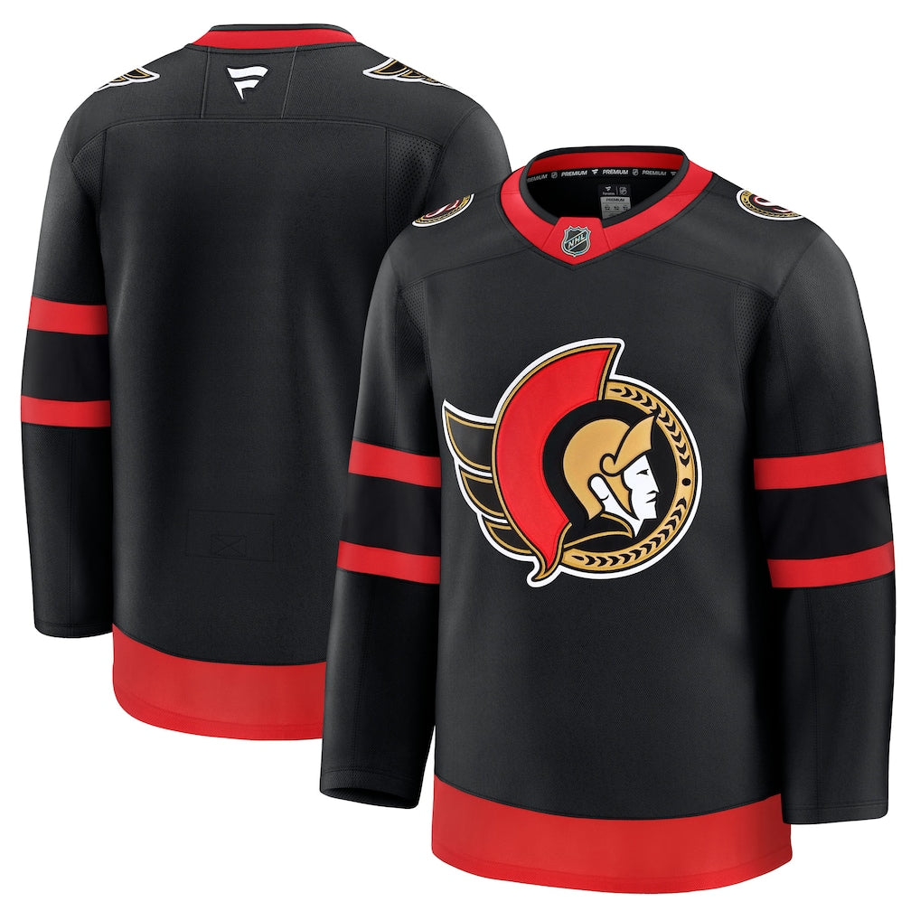 Ottawa Senators NHL Fanatics Home Premium Jersey – Black (USA Stock) - UKASSNI