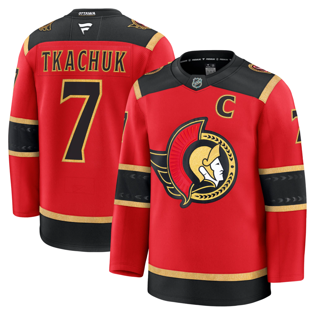 Ottawa Senators NHL Brady Tkachuk Fanatics Alternate Premium Jersey – Red (USA Stock) - UKASSNI