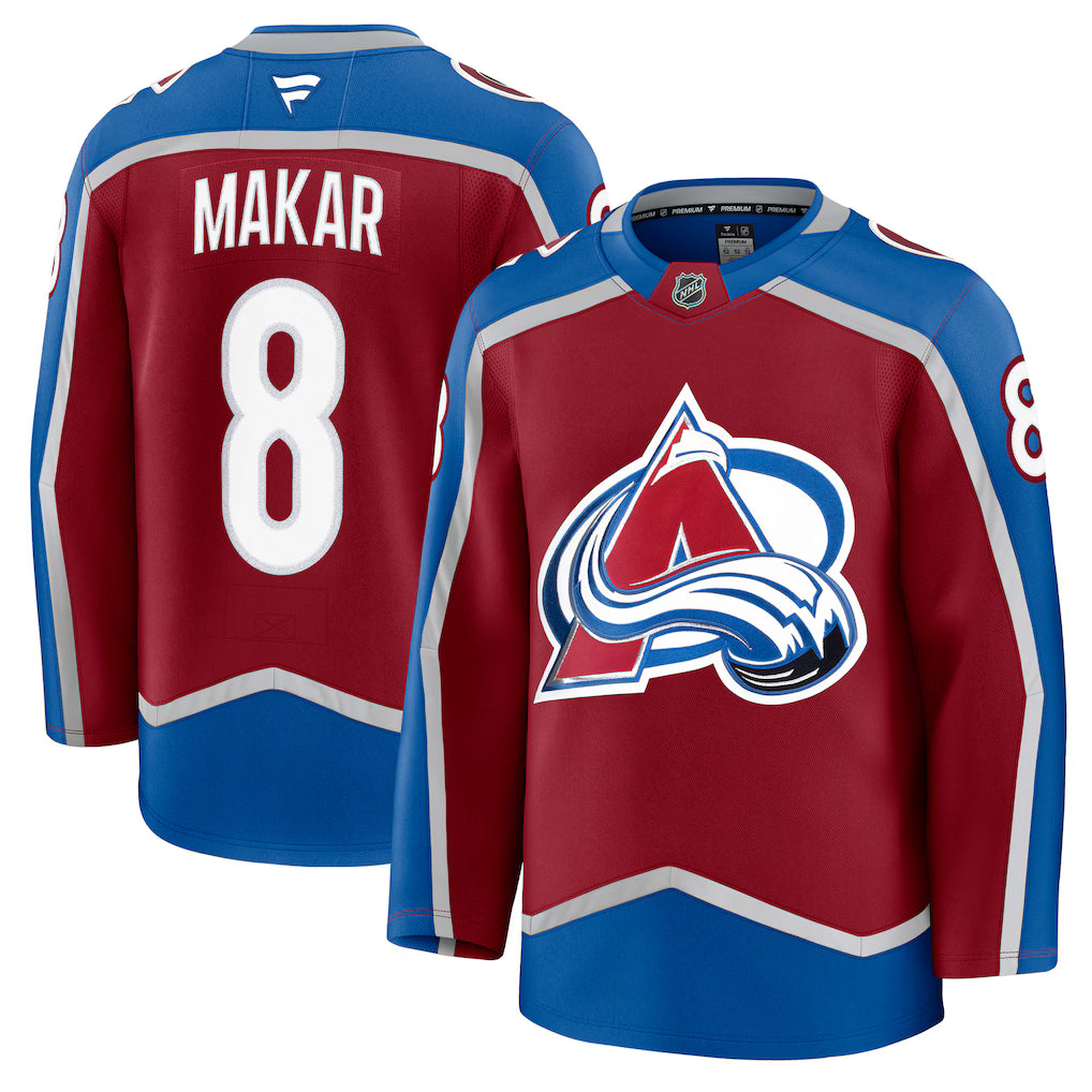 Colorado Avalanche NHL Cale Makar Fanatics Home Premium Jersey – Burgundy (USA Stock)
