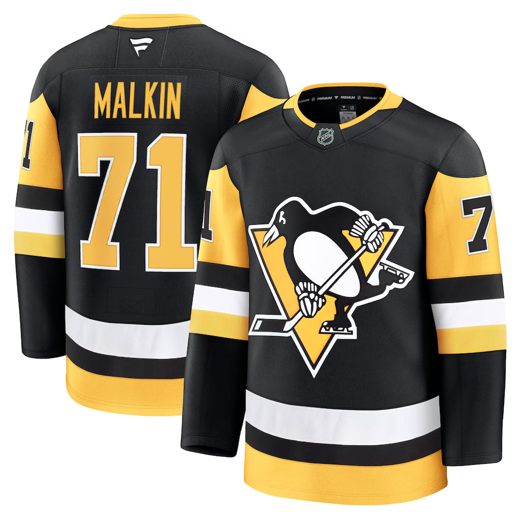 Pittsburgh Penguins NHL Evgeni Malkin Fanatics Home Premium Jersey – Black (USA Stock) - UKASSNI